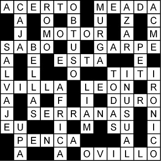 Solución del crucigrama del Jueves 16 jul.
