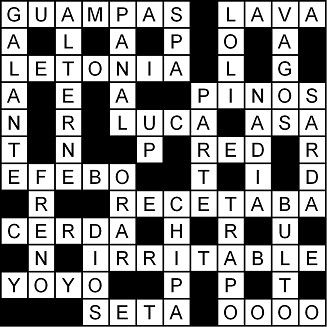 Solución del crucigrama del Miércoles 22 jul.