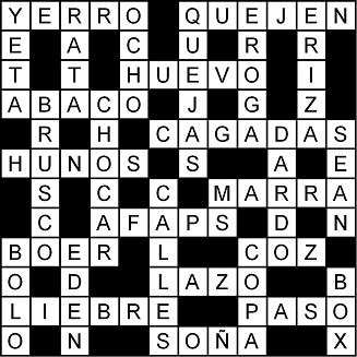 Solución del crucigrama del Jueves 23 jul.