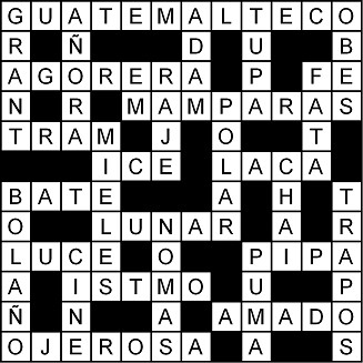 Solución del crucigrama del Lunes 27 jul.