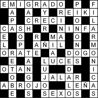 Solución del crucigrama del Martes 28 jul.