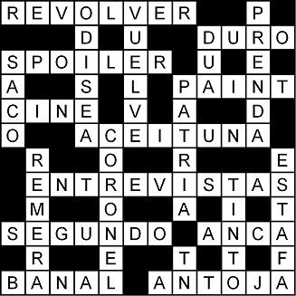 Solución del crucigrama del Viernes 21 ago.