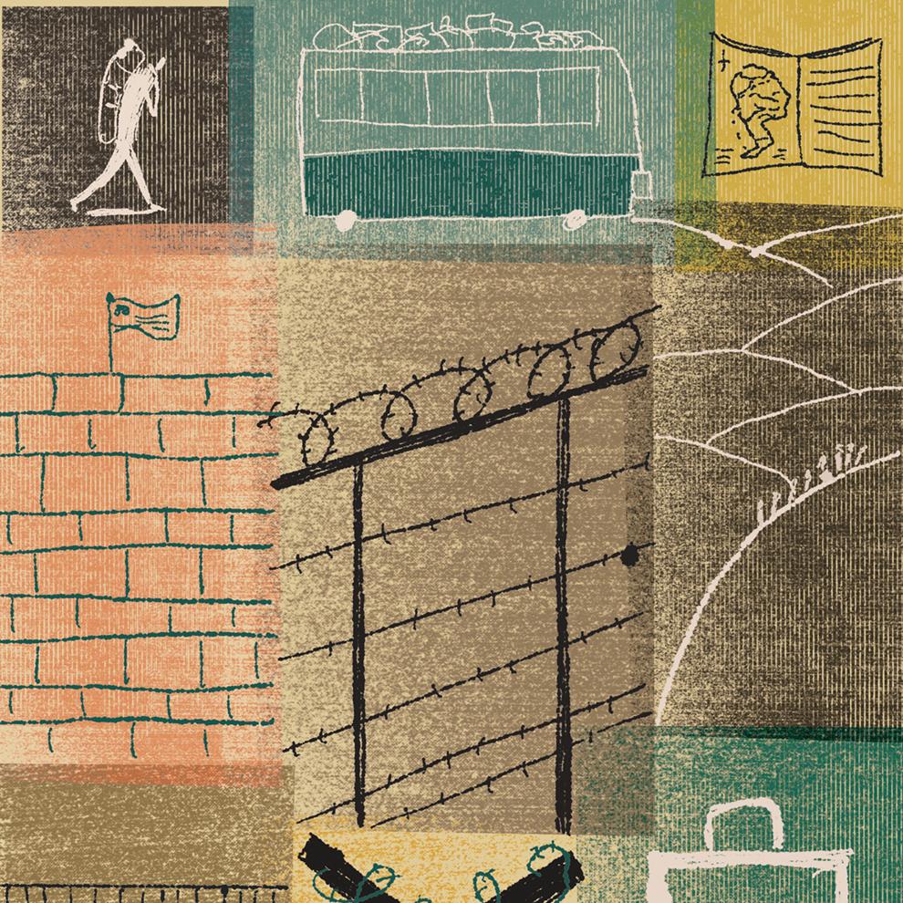 Foto principal del artículo 'La ruta de la sed' · Ilustración: Matías Acosta