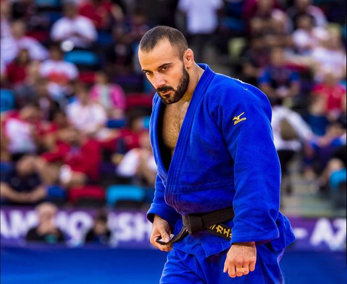 Mikael Aprahamian, durante el mundial de judo 2018. · Foto: Paco Lozano