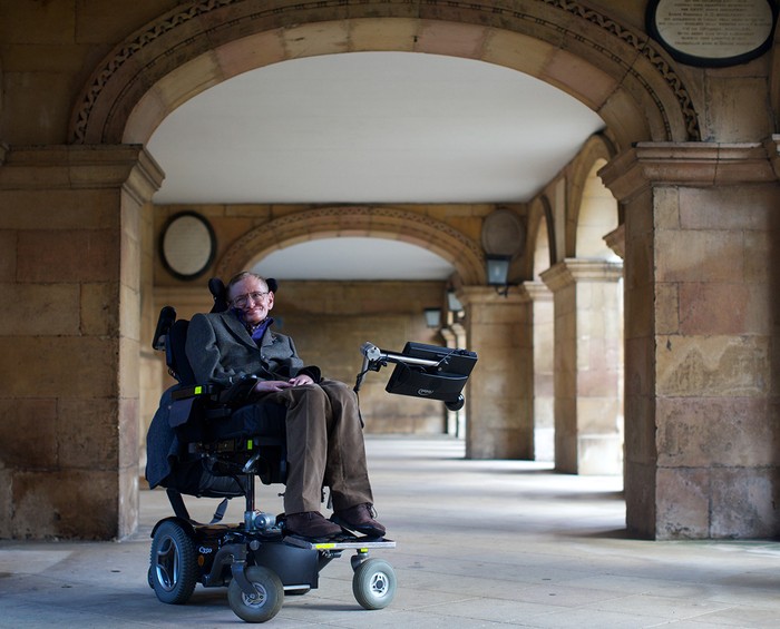 Stephen Hawking, Cambridge, Inglaterra. Foto: Andrew Cowie / AFP (archivo, setiembre de 2013)