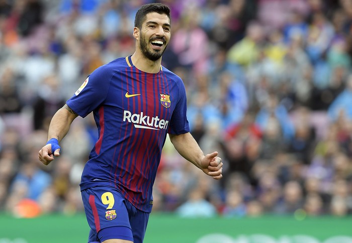 Luis Suárez durante el partido Barcelona - Valencia en el estadio Camp Nou de Barcelona. Lluis Gene, AFP