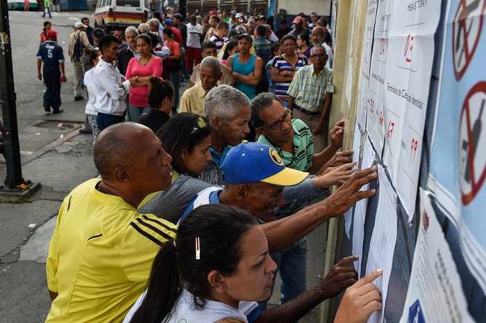 Registro electoral en Caracas, el domingo 20 de mayo. Foto: Federico Parra / AFP