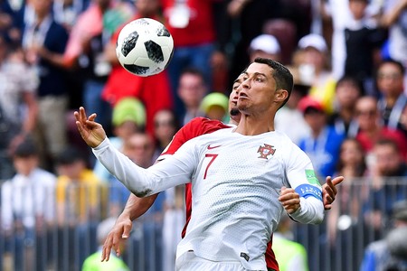 Cristiano Ronaldo, de Portugal, en el partido con Marruecos, en el Estadio Luzhniki, de Moscú. · Foto: Fadel Senna Cristiano Ronaldo, de Portugal, en el partido con Marruecos, en el Estadio Luzhniki, de Moscú. · Foto: Fadel Senna