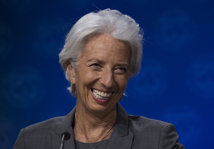 Christine Lagarde, directora gerente del Fondo Monetario Internacional (FMI), Christine Lagarde, durante una conferencia de prensa en Washington DC.
 · Foto: Andrew Caballero-Reynols