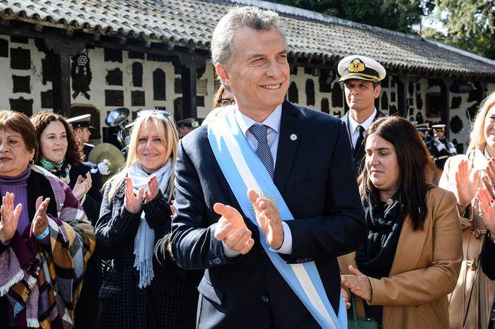  Mauricio Macri asistiendo a una ceremonia para conmemorar el 202 aniversario de la independencia en Tucumán, en el norte de Argentina, el 9 de julio de 2018.
Foto: Presidencia Argentina