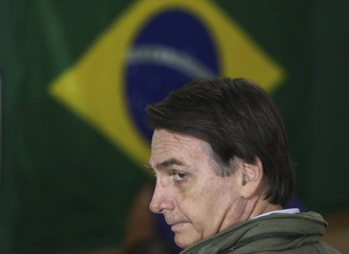 Jair Bolsonaro, el domingo, en Río de Janeiro, Brasil · Foto: Ricardo Moraes