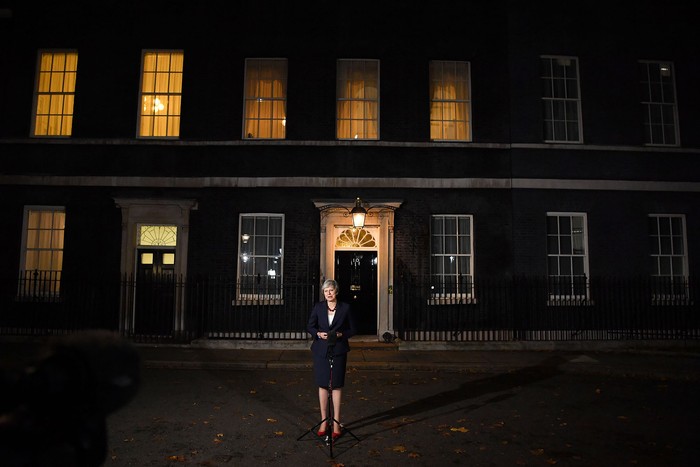 Theresa May, durante una conferencia de prensa, ayer, en Londres. · Foto: Ben Stansall