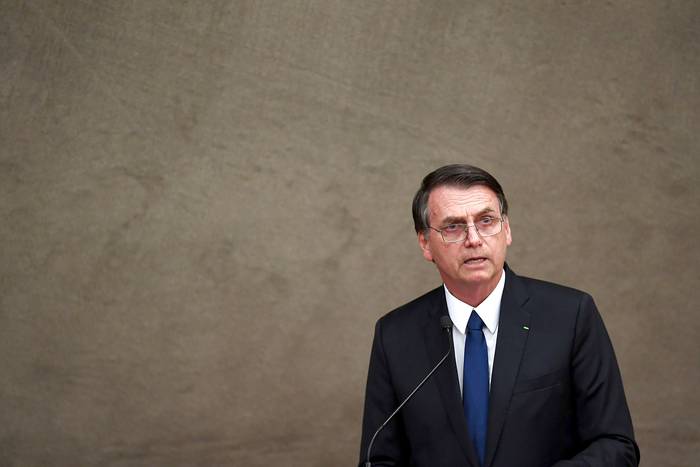 Jair Bolsonaro, presidente electo de Brasil, pronuncia un discurso durante una ceremonia en el TSE en Brasilia, el 10 de diciembre.  · Foto: Evaristo Sa