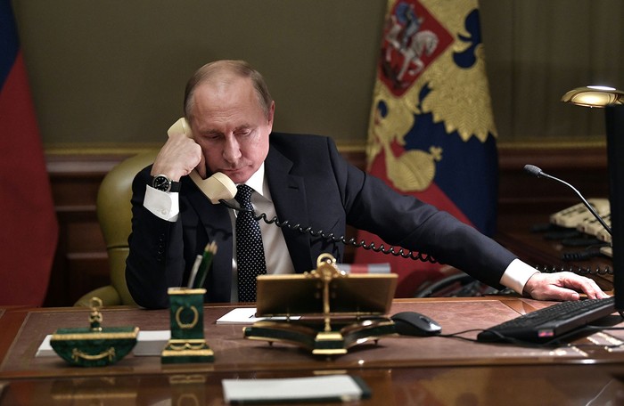 El presidente ruso, Vladimir Putin, en su oficina en San Petersburgo, el 15 de diciembre.  · Foto: Alexey Nikolsky, Sputnik, AFP