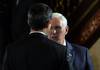 El vicepresidente estadounidense Mike Pence y el autoproclamado presidente de Venezuela, Juan Guiadó (de espaldas), en una reunión con los ministros de Relaciones Exteriores del Grupo de Lima en Bogotá, el 25 de febrero de 2019. · Foto: Diana Sánchez, AFP El vicepresidente estadounidense Mike Pence y el autoproclamado presidente de Venezuela, Juan Guiadó (de espaldas), en una reunión con los ministros de Relaciones Exteriores del Grupo de Lima en Bogotá, el 25 de febrero de 2019. · Foto: Diana Sánchez, AFP