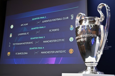 Resultados del sorteo de los cuartos de final de la Liga de Campeones, hoy, en Nyon, Suiza.
· Foto: Fabrice Coffrini Resultados del sorteo de los cuartos de final de la Liga de Campeones, hoy, en Nyon, Suiza.
· Foto: Fabrice Coffrini