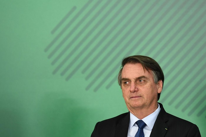 Jair Bolsonaro durante una ceremonia en el Palacio de Planalto en Brasilia, el 12 de enero de 2019. · Foto: Evaristo Sa, AFP