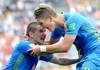 Vladyslav Supriaha (d), de Ucrania, y Viktor Korniienko, después de marcar un gol ante Corea del Sur, en Lodz, Polonia. (Foto por Alik KEPLICZ / AFP) · Foto: Alik Keplicz, AFP Vladyslav Supriaha (d), de Ucrania, y Viktor Korniienko, después de marcar un gol ante Corea del Sur, en Lodz, Polonia. (Foto por Alik KEPLICZ / AFP) · Foto: Alik Keplicz, AFP