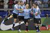 Nicolás Lodeiro festeja el primer gol de Uruguay junto a Diego Laxalt, Matías Vecino, Edinson Cavani, y Rodrigo Bentancur, ayer, en el estadio Mineirão de Belo Horizonte. · Foto: Luis Acosta, AFP Nicolás Lodeiro festeja el primer gol de Uruguay junto a Diego Laxalt, Matías Vecino, Edinson Cavani, y Rodrigo Bentancur, ayer, en el estadio Mineirão de Belo Horizonte. · Foto: Luis Acosta, AFP