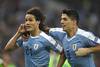 Edinson Cavani y Luis Suárez, luego del gol uruguayo. · Foto: Mauro Pimentel, AFP Edinson Cavani y Luis Suárez, luego del gol uruguayo. · Foto: Mauro Pimentel, AFP