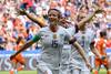 Megan Rapinoe, capitana de Estados Unidos, tras convertir de penal, el primer gol del partido, en el estadio Lyon.
· Foto: Philippe Desmazes, AFP Megan Rapinoe, capitana de Estados Unidos, tras convertir de penal, el primer gol del partido, en el estadio Lyon.
· Foto: Philippe Desmazes, AFP