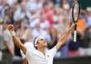Roger Federer celebra al ganarle a Rafael Nadal en su semifinal, en el All England Lawn Tennis Club en Wimbledon, Londres. · Foto: Daniel Leal-Olivas, AFP Roger Federer celebra al ganarle a Rafael Nadal en su semifinal, en el All England Lawn Tennis Club en Wimbledon, Londres. · Foto: Daniel Leal-Olivas, AFP