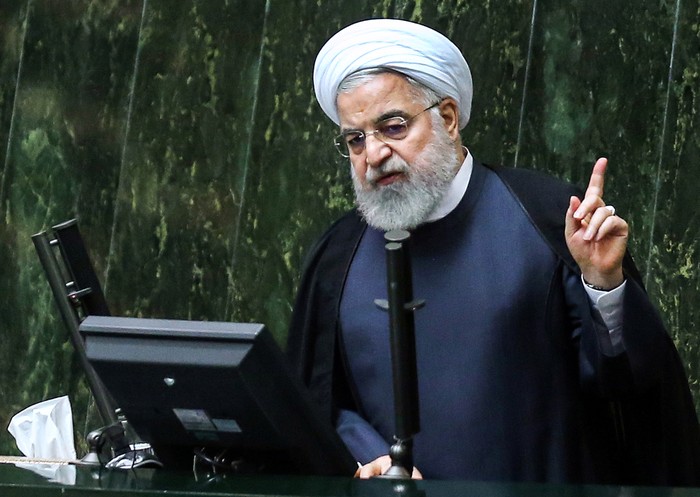 El presidente iraní, Hasan Rohaní, se dirige al Parlamento en Teherán, el 3 de setiembre de 2019. · Foto: Atta Kenare, AFP