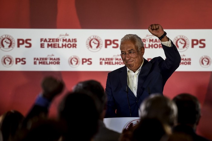 El primer ministro portugués, Antonio Costa, tras ganas las elecciones en su país. 
 · Foto: Patricia de Melo Moreira / AFP