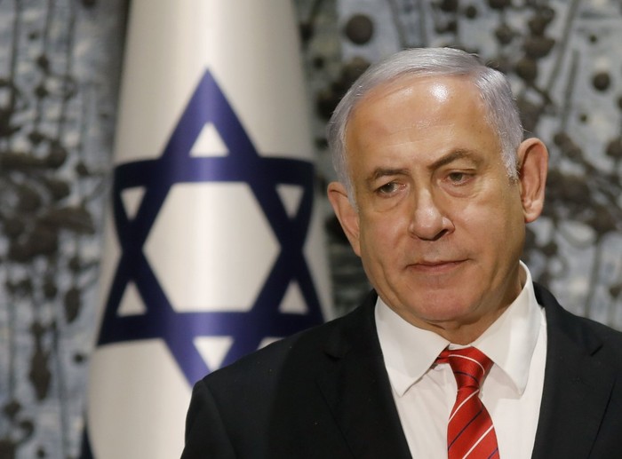 El primer ministro de Israel, Benjamin Netanyahu, tras recibir el encargo para formar gobierno el 25 de setiembre. · Foto: Menahen Kahana, AFP