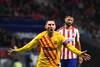 Lionel Messi, tras convertir ante Atlético Madrid, en el estadio Wanda Metropolitano, en Madrid. Lionel Messi, tras convertir ante Atlético Madrid, en el estadio Wanda Metropolitano, en Madrid.