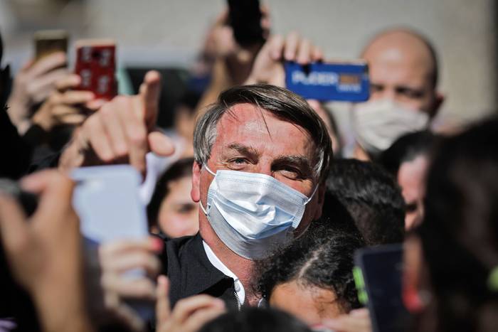 Jair Bolsonaro, el 23 de agosto, en Brasilia. · Foto: Sergio Lima, AFP