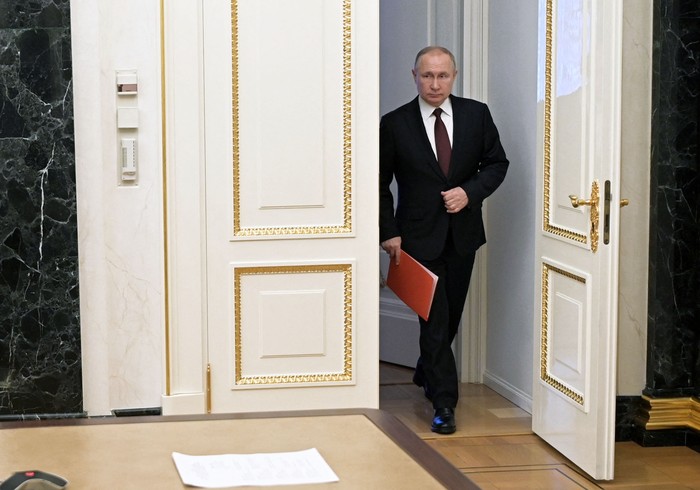 Vladimir Putin, el 25 de febrero, en Moscú. · Foto: Alexey Nikolsky, Sputnik, AFP