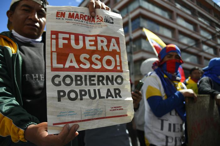 Protestas en las afueras de la Universidad Central de Ecuador, el pasado 23 de Junio en la ciudad de  Quito. (Foto: Rodrigo Buendia /AFP)