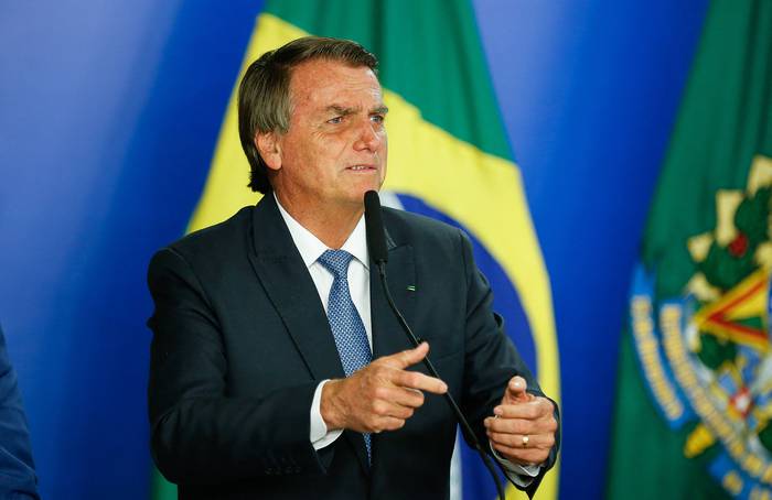 Jair Bolsonaro, el 6 de julio de 2022, en Brasilia. · Foto: Sergio Lima, AFP