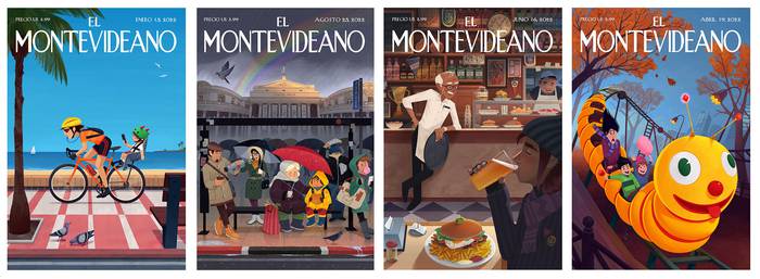 Foto principal del artículo 'Con el proyecto “El Montevideano”, el ilustrador Alfonso Rosso define su estilo mientras retrata su entorno'