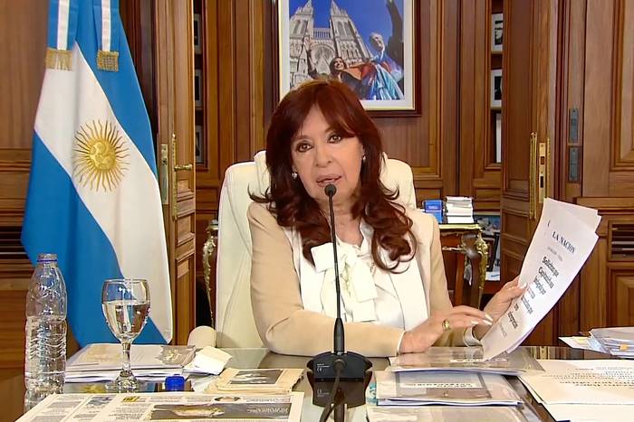 Cristina Fernandez en el Congreso, en Buenos Aires. 
Foto: EFE