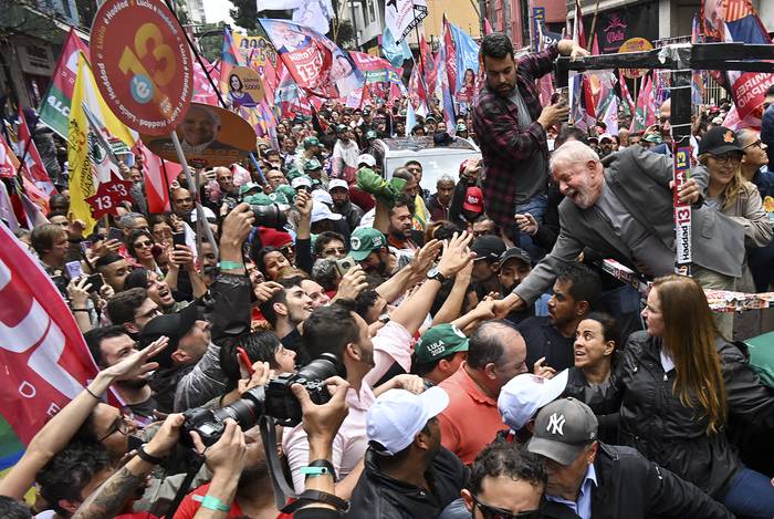 Luiz Inácio Lula da Silva durante un acto de campaña, en San Pablo (archivo, octubre de 2022). · Foto: Nelson Almeida, AFP