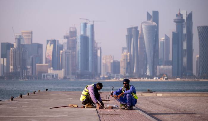 Ciudad de Doha, Catar, el 25 de octubre de 2022, antes del torneo de fútbol de la Copa Mundial de la FIFA Qatar 2022. · Foto: Joya Samad, AFP