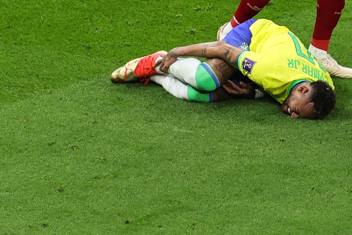 Neymar, de Brasil, durante el partido contra Serbia, el 24 de noviembre, en Lusail. · Foto: Giuseppe Cacace, AFP