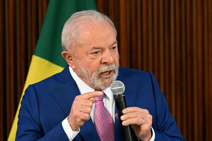 Luiz Inácio Lula da Silva, el viernes, en el Palacio del Planalto, en Brasilia. · Foto: Evaristo Sa, AFP