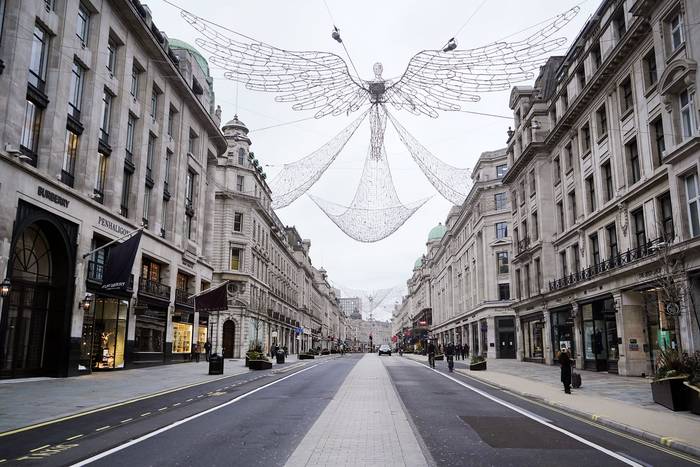 Regent Street, Londres, el 26 de diciembre de 2020. · Foto: Niklas Halle'n, AFP
