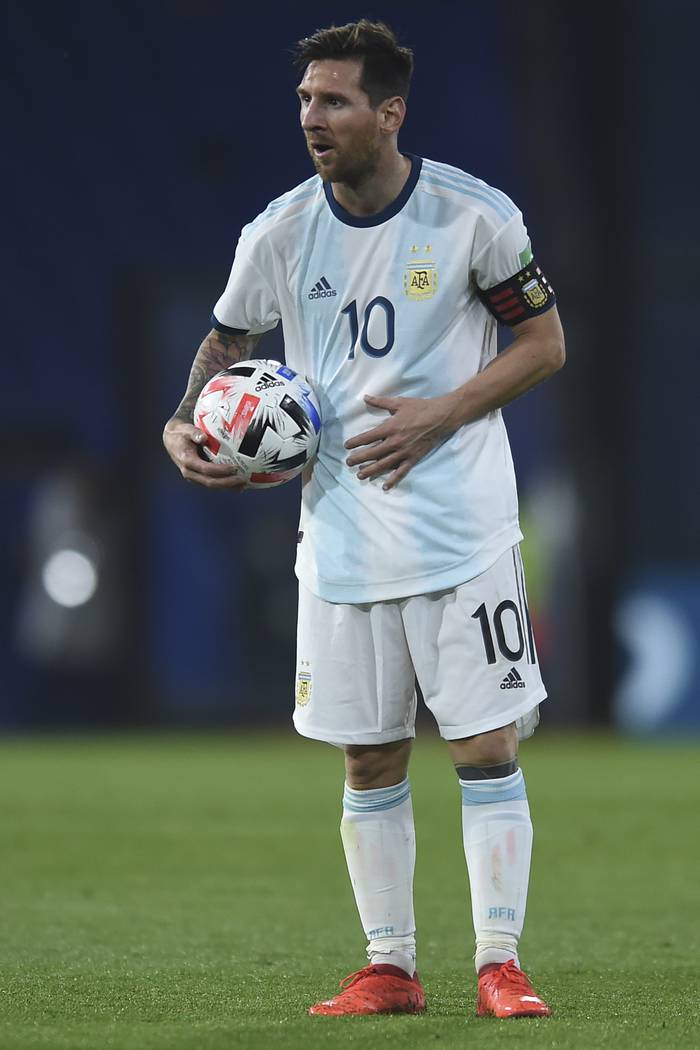 Lionel Messi, durante el partido contra Ecuador en el estadio La Bombonera de Buenos Aires.
Marcelo Endelli / PISCINA / AFP