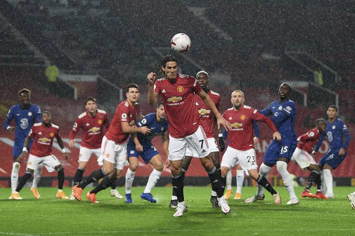 Edinson Cavani, durante su partido debut con la camiseta de Manchester United frente a Chelsea, en Old Trafford, Manchester. pool, AFP


 · Foto: Michael Regan