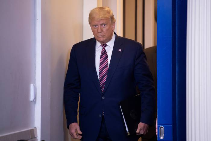 Donald Trump, en la Casa Blanca, el 5 de noviembre. · Foto: Brendan Smialowski, AFP.