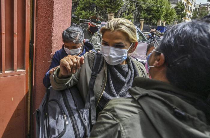 Jeanine Añez el 15 de marzo en La Paz, Bolivia. · Foto: Aizar Raldes, AFP