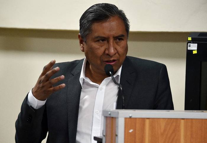 Rogelio Mayta, canciller boliviano. · Foto: Aizar Raldes, AFP