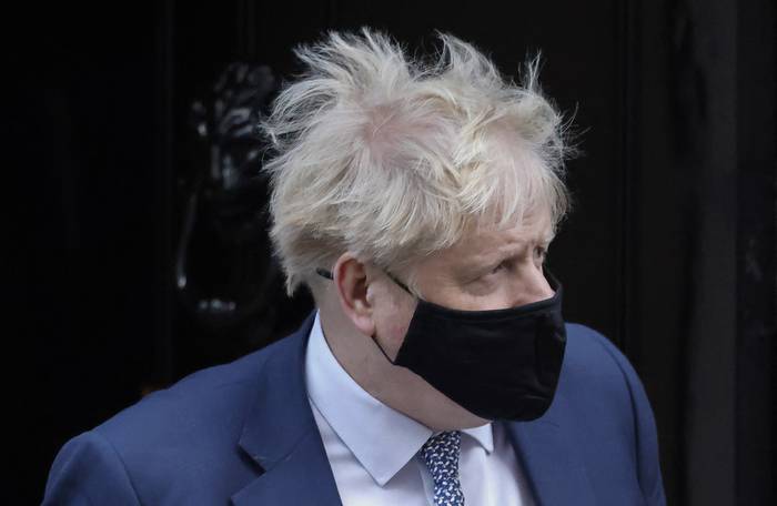 Boris Johnson, 10 de Downing Street, el 12 de enero, en el centro de Londres. · Foto: Tolga Akmen, AFP