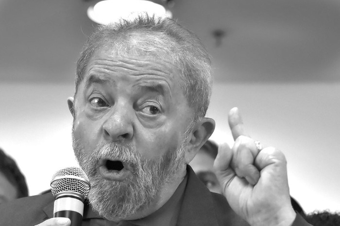 Luiz Inacio Lula da Silva en rueda de prensa en San Pablo. Foto: Nelson Almeida, AFP