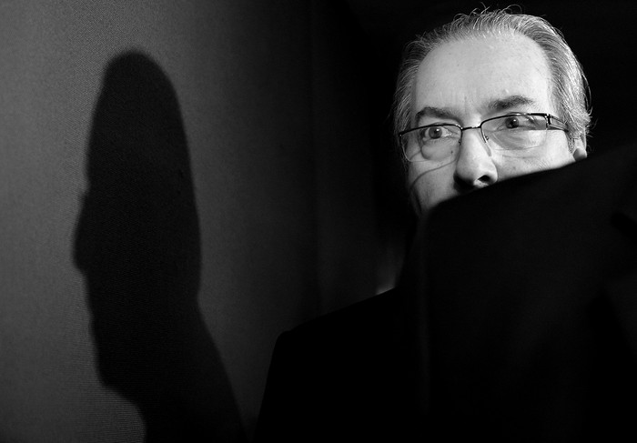 Eduardo Cunha se dirige al Senado para iniciar el proceso de destitución de la presidenta Dilma Rousseff en el Congreso Nacional en Brasilia. Foto: Andressa Anholete / AFP (archivo, abril de 2016)