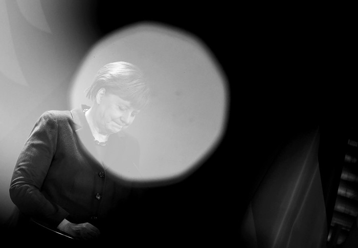 La canciller alemana Angela Merkel durante una conferencia de prensa, el 8 de noviembre de 2016.
Tobias Schwar / AFP